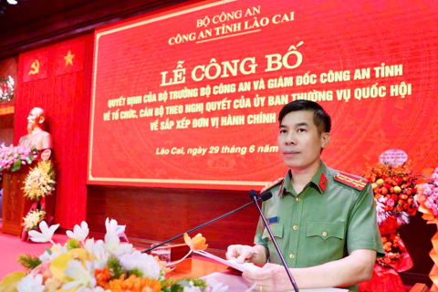 Đại tá Cao Minh Huyền giữ chức Giám đốc Công an tỉnh Lào Cai 
