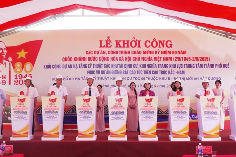 Thành phố Huế đồng loạt tổ chức khởi công 4 dự án hạ tầng kỹ thuật