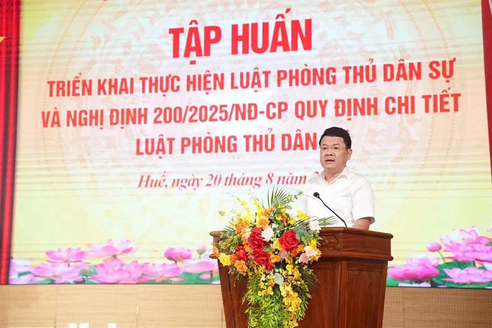 Huế tập huấn triển khai Luật Phòng thủ dân sự năm 2025