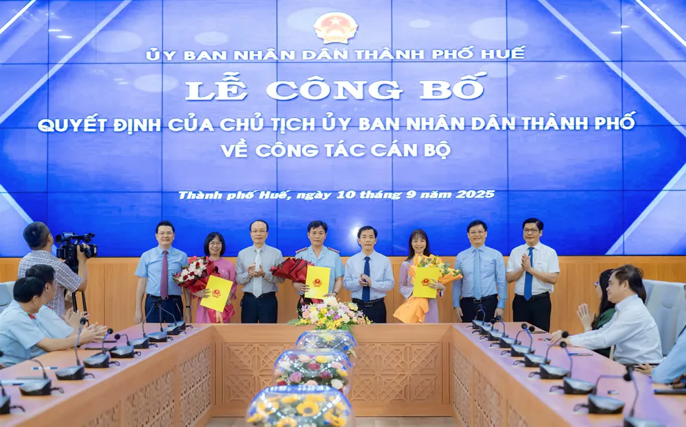 Huế bổ nhiệm hàng loạt cán bộ sở, ngành