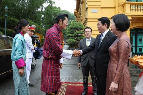 Chủ tịch nước Lương Cường chủ trì lễ đón cấp Nhà nước Quốc vương Bhutan
