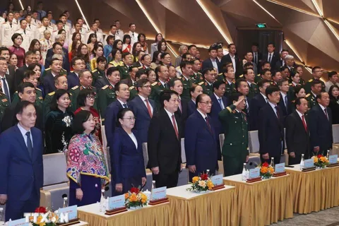 Lễ kỷ niệm 50 năm Quốc khánh Lào và 105 năm Ngày sinh Chủ tịch Kaysone Phomvihane tại Hà Nội