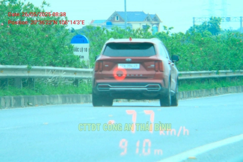Thái Bình: 115 lượt phương tiện bị phạt nguội trong tuần
