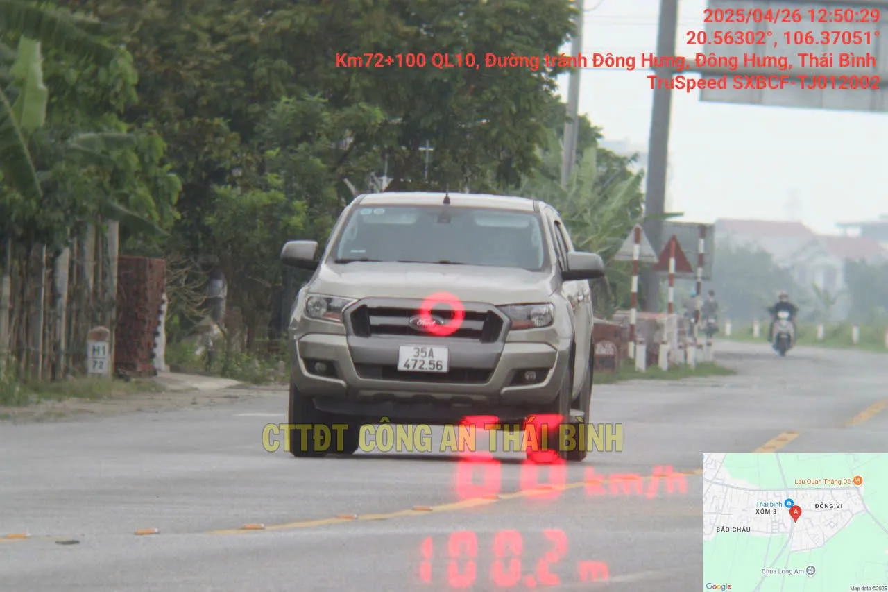 Thái Bình: 116 lượt phương tiện bị xử lý phạt nguội trong tuần