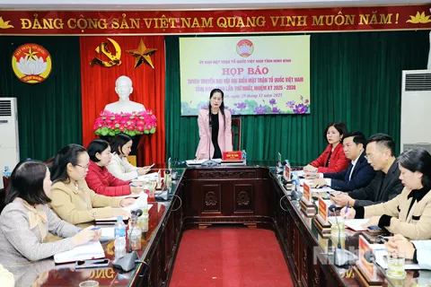 Ninh Bình: họp báo tuyên truyền Đại hội đại biểu MTTQ Việt Nam tỉnh lần thứ I, nhiệm kỳ 2025 - 2030

