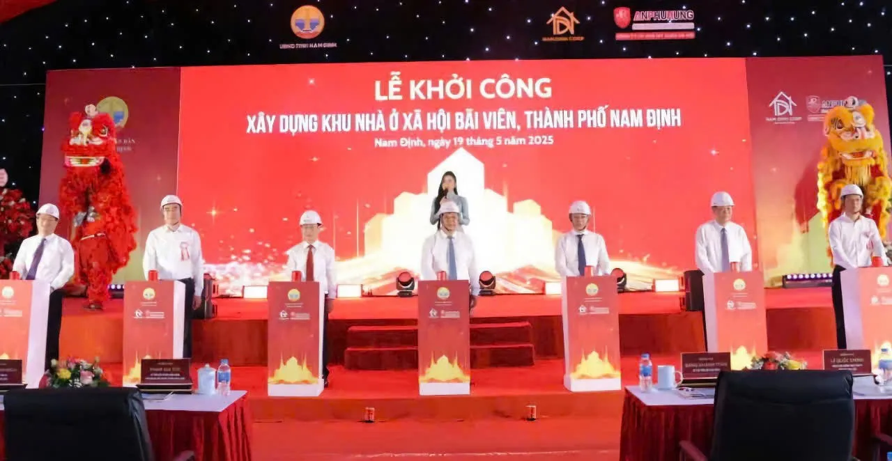 Nam Định khởi công xây dựng Dự án khu nhà ở xã hội Bãi Viên