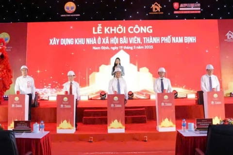 Nam Định khởi công xây dựng Dự án khu nhà ở xã hội Bãi Viên
