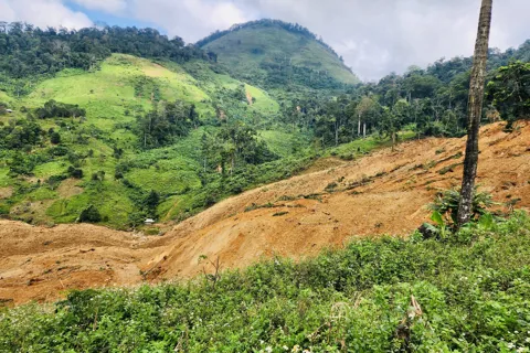 Đà Nẵng không mưa vẫn sạt lở kinh hoàng, nghi có người bị vùi lấp

