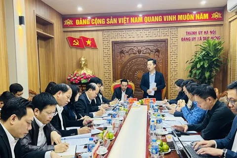 Thành ủy Hà Nội giám sát công tác thực hiện chuyên đề trọng tâm, cấp bách tại xã Tam Hưng