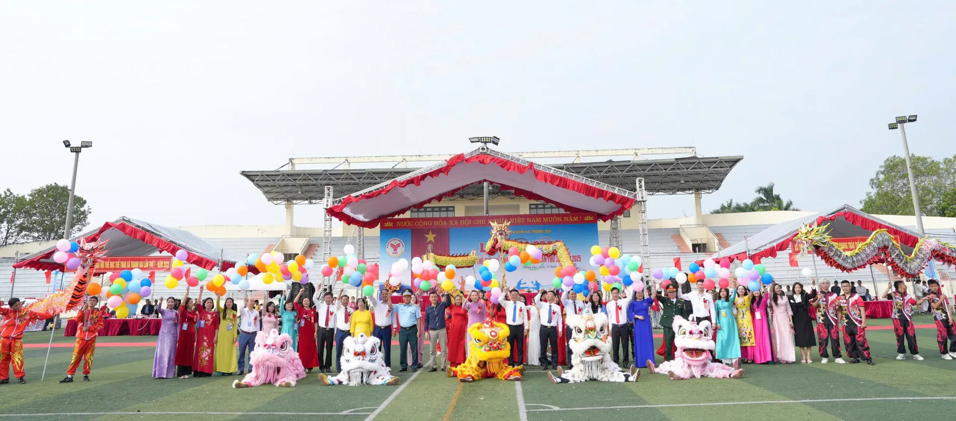 Sôi nổi, khí thế Đại hội Thể dục Thể thao xã Thanh Oai lần thứ I