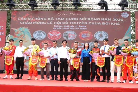 Mãn nhãn liên hoan Lân sư rồng xã Tam Hưng mở rộng năm 2026