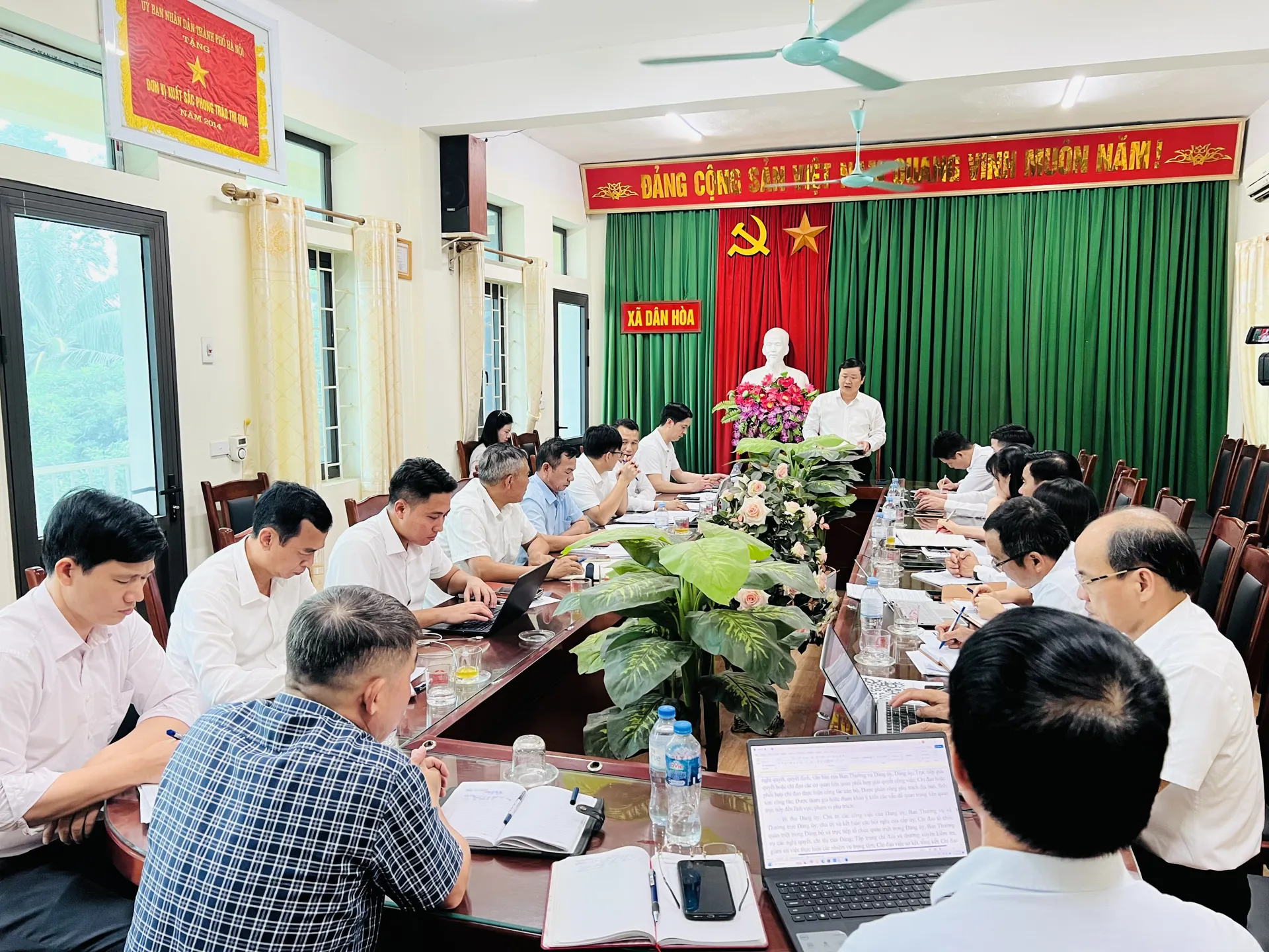 Xã Dân Hoà mới khẩn trương, chuyên nghiệp vận hành thử chính quyền 2 cấp