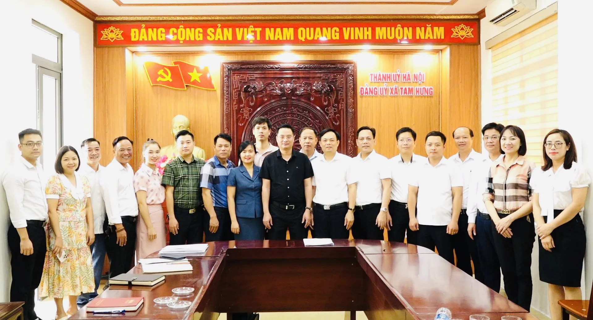 Đảng uỷ xã Tam Hưng mới vận hành thử nghiệm, đảm bảo hoạt động thông suốt