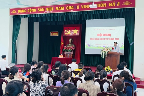 UBND xã Tam Hưng mới triển khai các nhiệm vụ trọng tâm của chính quyền 2 cấp