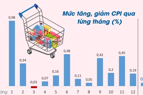 Chỉ số giá tiêu dùng tháng 1 tăng nhẹ 0,05%