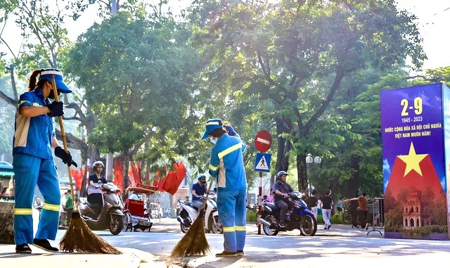 Môi trường Thủ đô xanh - sạch – đẹp, góp phần làm nên Đại lễ an toàn, văn minh