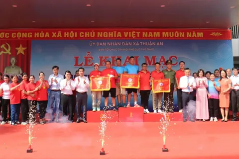 Gần 1.000 vận động viên tham gia Đại hội Thể dục Thể thao xã Thuận An lần thứ I