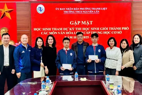 Phường Thanh Liệt gặp mặt, động viên đội tuyển học sinh giỏi lớp 9 tham dự kỳ thi cấp thành phố