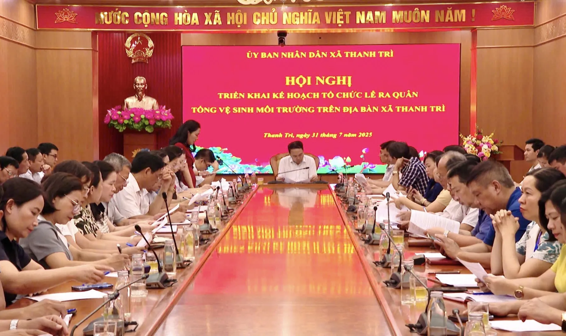 Xã Thanh Trì: triển khai kế hoạch ra quân tổng vệ sinh môi trường trên địa bàn