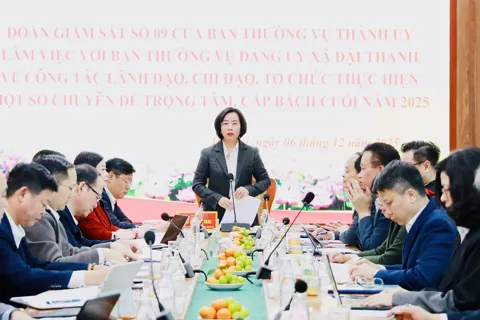 Đoàn Giám sát Thành ủy làm việc tại Đại Thanh: Đánh giá toàn diện 8 chuyên đề trọng tâm cuối năm 2025