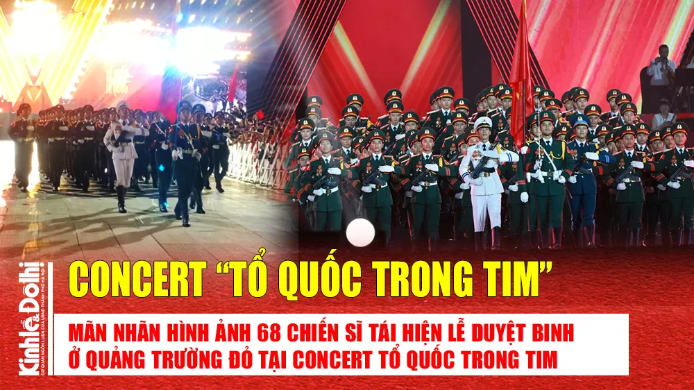Mãn nhãn hình ảnh 68 chiến sĩ tái hiện Lễ duyệt binh ở Quảng trường Đỏ tại Concert Tổ quốc trong tim
