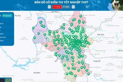 Hà Nội chính thức ra mắt bản đồ số điểm thi tốt nghiệp THPT 2025