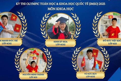50% thành viên đội tuyển quốc gia IMSO 2025 là học sinh một trường tư thục Hà Nội