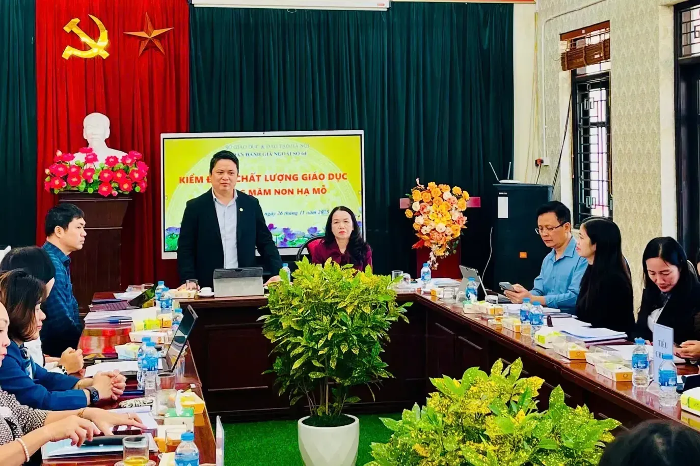 Hai trường mầm non xã Ô Diên đón đoàn kiểm định chất lượng giáo dục