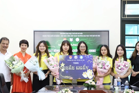 Sinh viên Trường Đại học Thủ đô Hà Nội say mê hoạt động sáng tạo khởi nghiệp