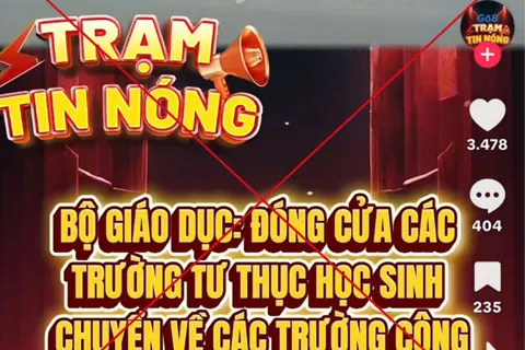 Thông tin “các trường ngoài công lập bị đóng cửa” là sai sự thật