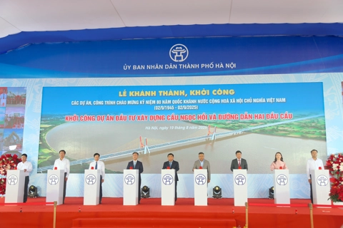 Hà Nội: khởi công cầu Ngọc Hồi bắc qua sông Hồng