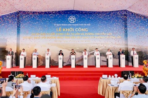 Hà Nội khởi công Dự án đầu tư xây dựng cầu Tứ Liên bắc qua Sông Hồng
