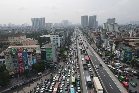 Hà Nội: hoàn thành việc sửa chữa khe co giãn đường Vành đai 3 trên cao