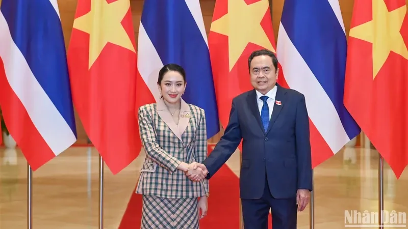 [Ảnh] Chủ tịch Quốc hội Trần Thanh Mẫn hội kiến Thủ tướng Thái Lan Paetongtarn Shinawatra
