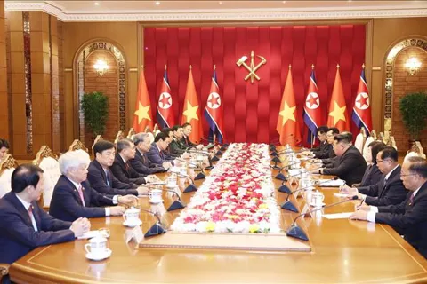 Tổng Bí thư Tô Lâm hội đàm với Tổng Bí thư, Chủ tịch Quốc vụ CHDCND Triều Tiên Kim Jong Un