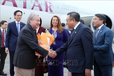 Tổng Thư ký Liên Hợp Quốc António Guterres bắt đầu thăm chính thức Việt Nam
