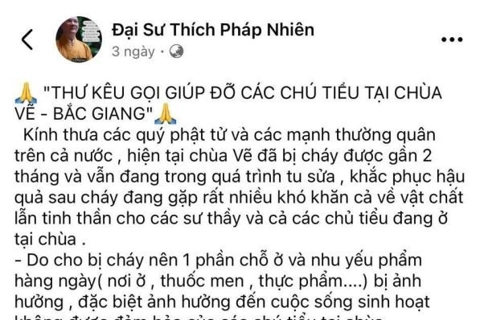 Bắc Ninh: bắt đối tượng giả danh sư thầy kêu gọi ủng hộ để lừa đảo