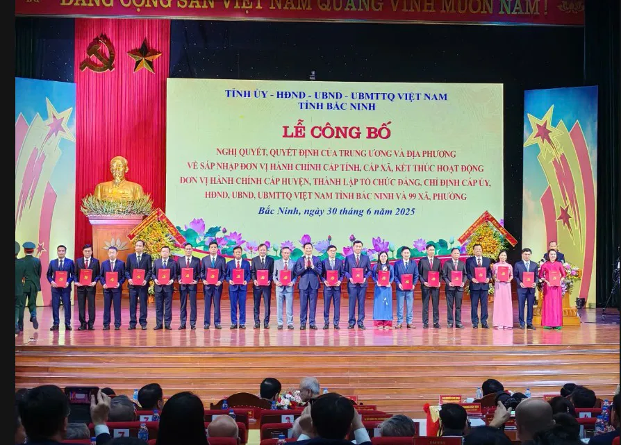 Bắc Ninh công bố các Nghị quyết, Quyết định về sáp nhập đơn vị hành chính