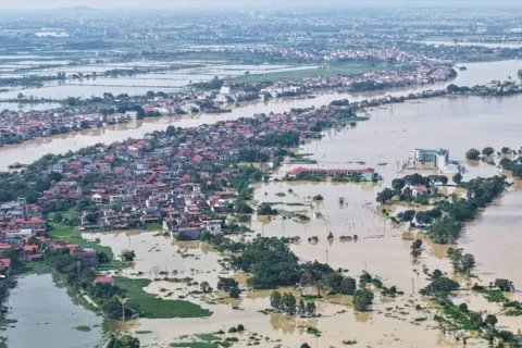 Nước sông Cầu dâng cao, hàng nghìn hộ dân Bắc Ninh bị cô lập