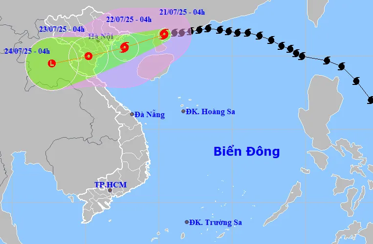 Bão số 3 đang vào vịnh Bắc Bộ, miền Bắc mưa rất lớn, có nơi trên 600mm
