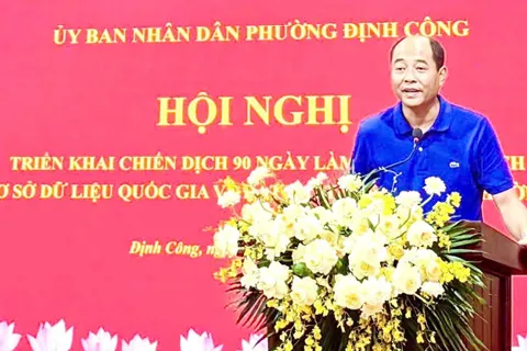 Phường Định Công triển khai Chiến dịch 90 ngày làm giàu, làm sạch Cơ sở dữ liệu quốc gia về đất đai