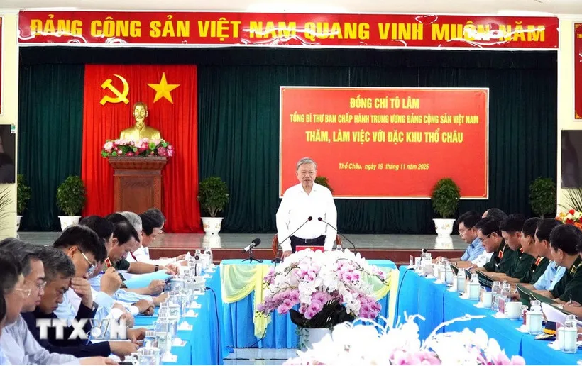 Tổng Bí thư Tô Lâm: Xây dựng Thổ Châu trở thành đặc khu biển đảo xanh - mạnh - bền vững