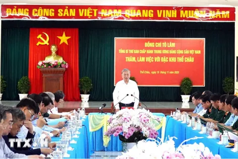 Tổng Bí thư Tô Lâm: Xây dựng Thổ Châu trở thành đặc khu biển đảo xanh - mạnh - bền vững