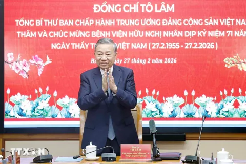 Phát biểu của Tổng Bí thư Tô Lâm trong cuộc đến thăm, chúc mừng tập thể cán bộ, y bác sỹ và nhân viên Bệnh viện Hữu Nghị nhân Ngày Thầy thuốc Việt Nam