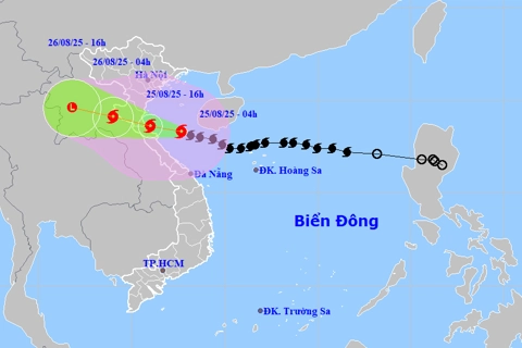 Bão số 5 giật cấp 17 áp sát Quảng Trị, Hà Tĩnh, nhiều nơi gió mạnh và mưa lớn