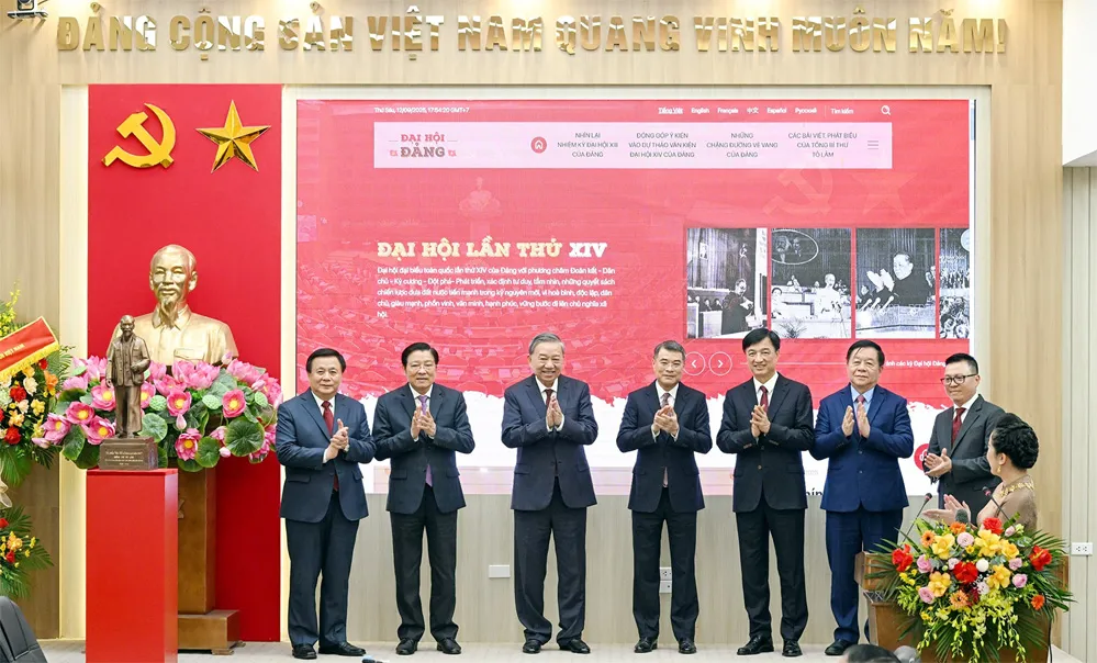 Tổng Bí thư Tô Lâm dự lễ ra mắt Trang thông tin điện tử "Đảng Cộng sản Việt Nam - Đại hội XIV"