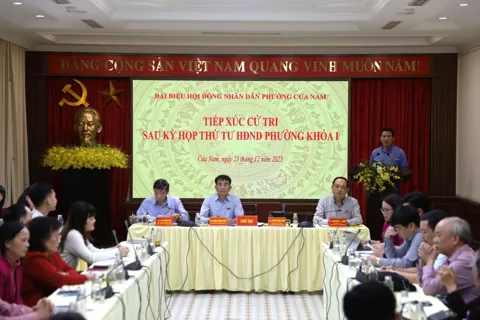 Phường Cửa Nam tổ chức hội nghị tiếp xúc cử tri sau kỳ họp thứ Tư HĐND phường khóa I