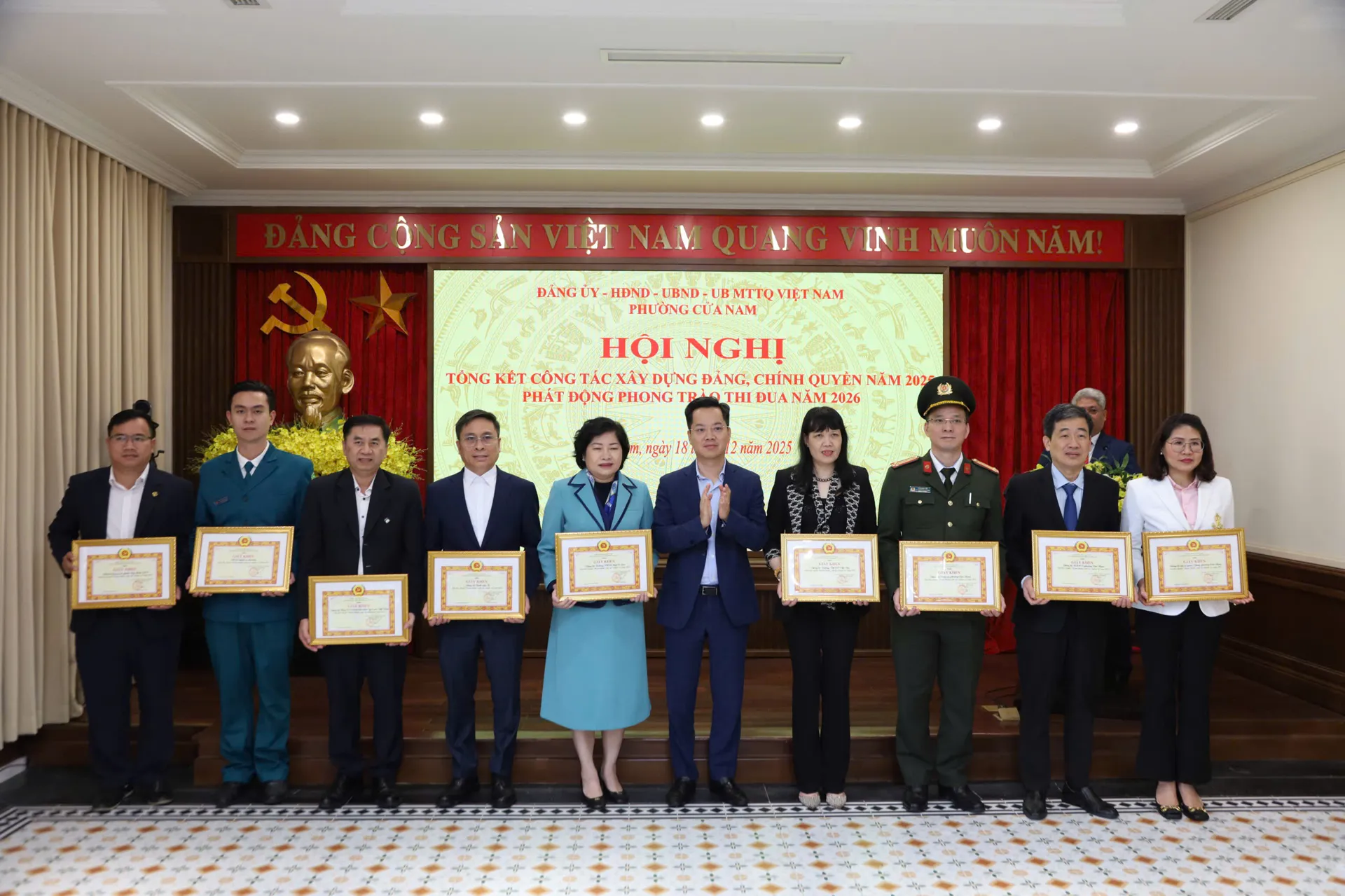 Phường Cửa Nam tổng kết công tác năm 2025, phát động phong trào thi đua năm 2026