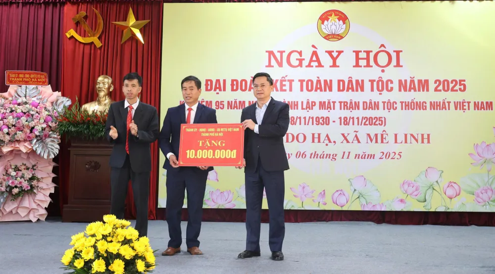 Ấm tình Ngày hội Đại đoàn kết toàn dân tộc năm 2025 xã Mê Linh