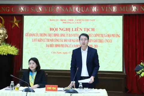 Phường Cửa Nam lấy ý kiến cử tri nơi công tác đối với người ứng cử đại biểu Quốc hội và đại biểu HĐND phường